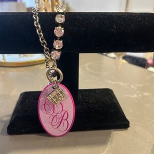 French Kande Sterling Silver Clad Crystal Chain Bracelet with Swarovski Crystal